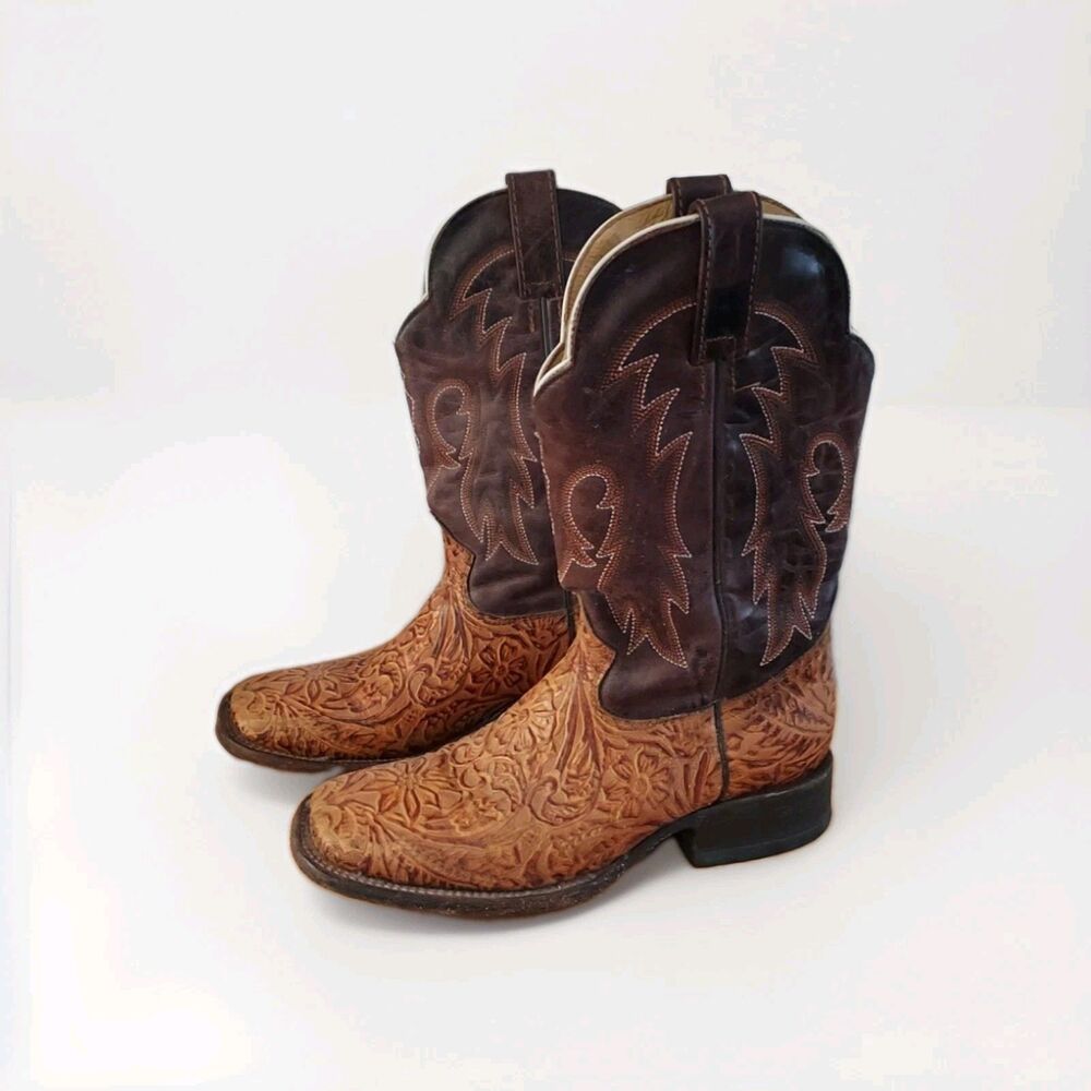 Moreria Brown Men's Cowbow Boots - Square Toe - Made In Mexico - Size 7 Wide